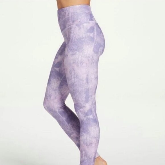 CALIA by Carrie Underwood Pants - Lavender & Pink Cali Geometric Printed, Full-Length High-Rise Leggings